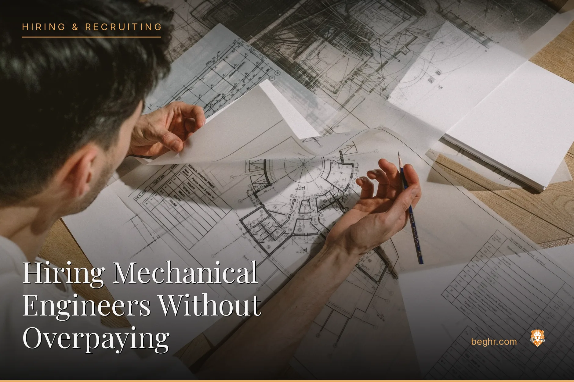 Engineers reviewing technical drawings in a modern office