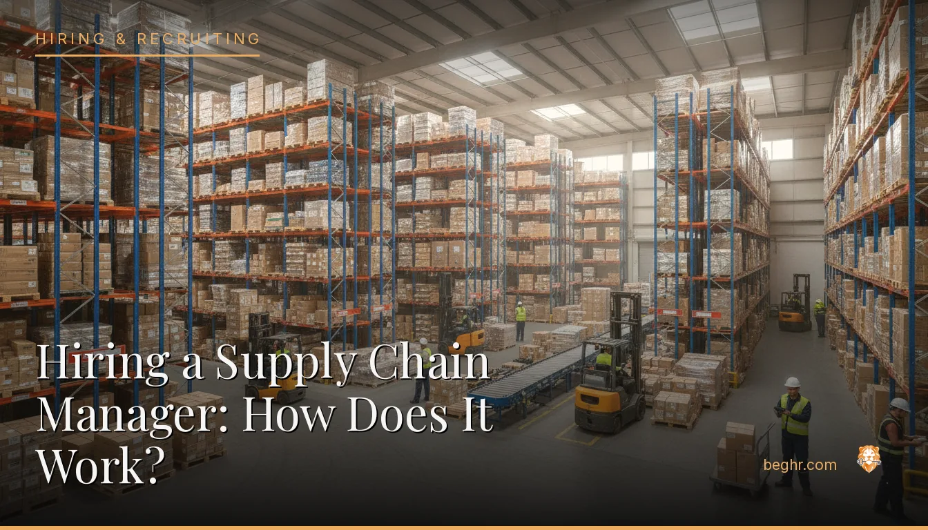 A logistics warehouse with staff and forklifts managing inventory